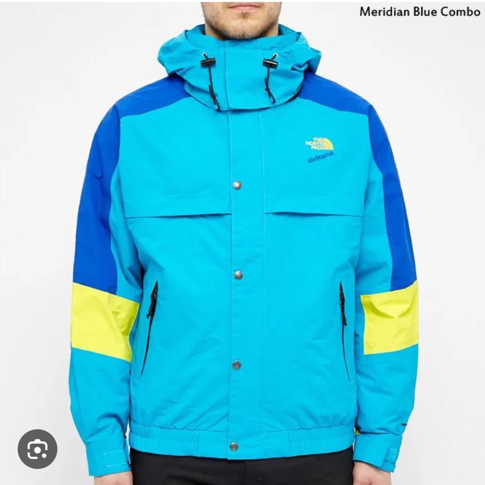 The North Face Blue and Yellow Performance Jacket. RARE AND SOLD OUT. Size XXL